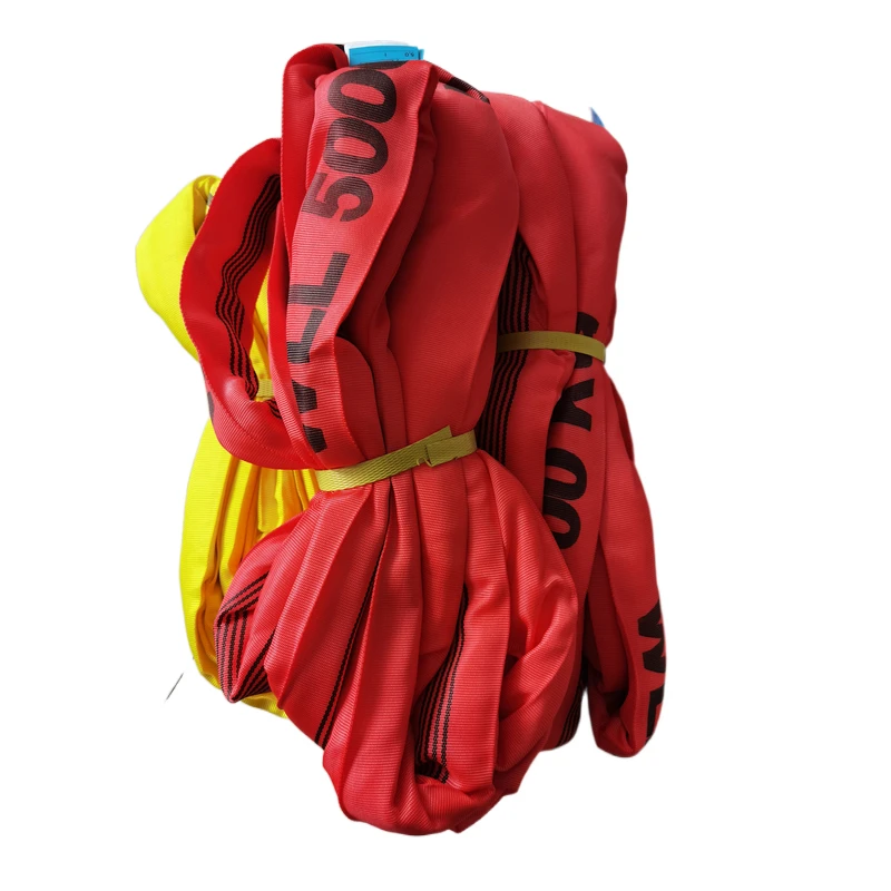  Various New Crane lifting sling High-strength Flexible Round Heavy Duty polyester webbing