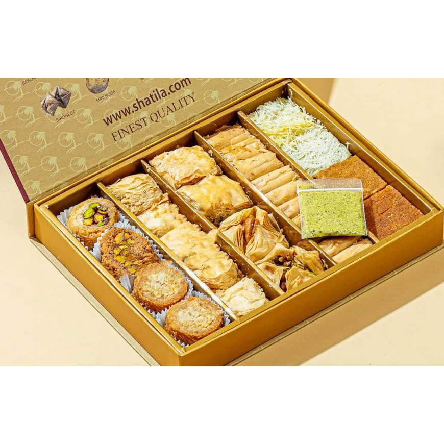 free sample small quantity customized design logo printed rigid paper boxes chocolate gift baklava packaging boxes