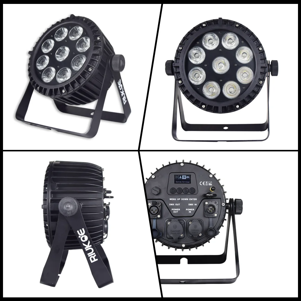 Уличная аккумуляторная DMX512 WDMX Беспроводная 9x18 Вт RGBWA УФ 6 в 1 Водонепроницаемая Can IP65 Номинальная Светодиодная