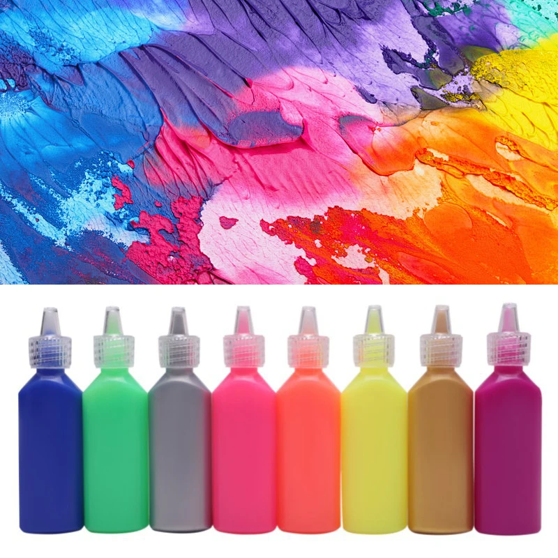 Customized fluorescent neon pearlescent color cloth painting DIY washable 3D paint