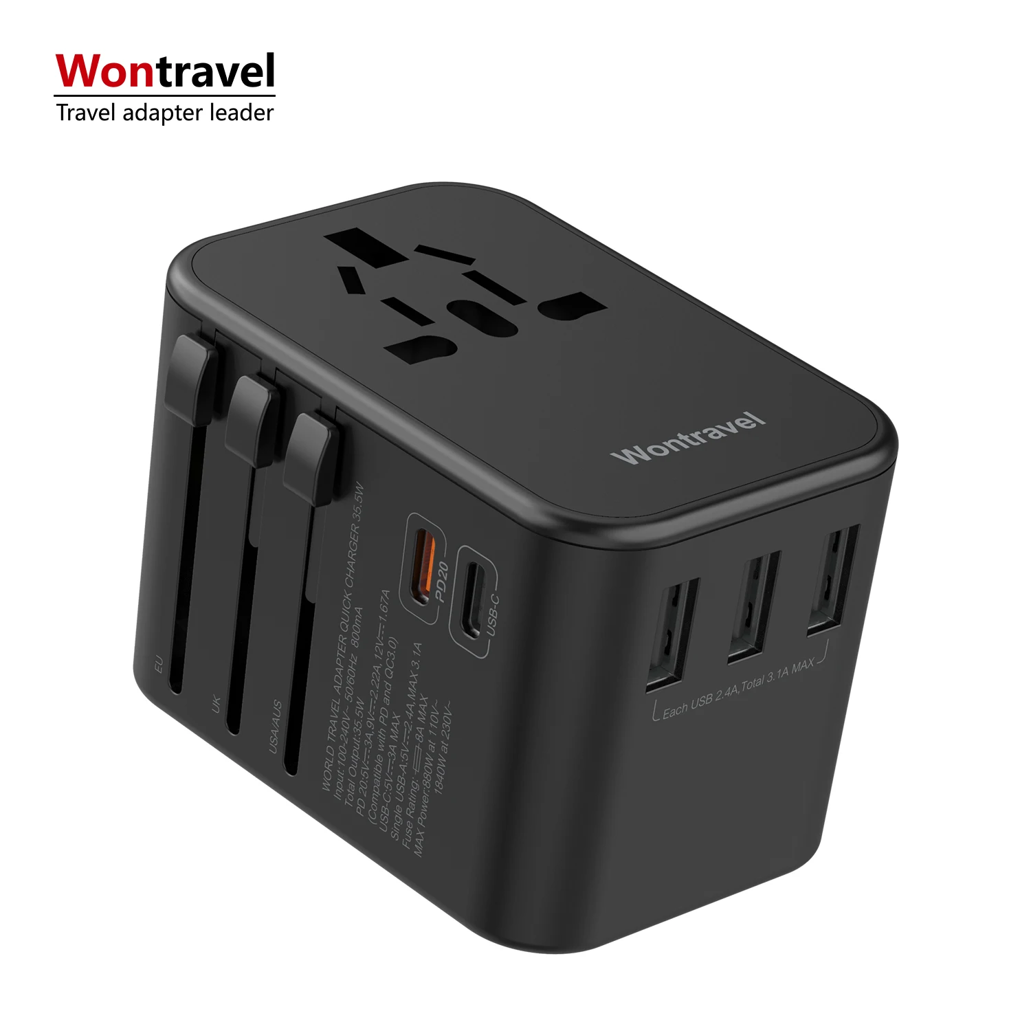 
Newest Product 20W Dual USBC Charger Travel Adaptor, 5V Universal Adapter International Travel Adapter 
