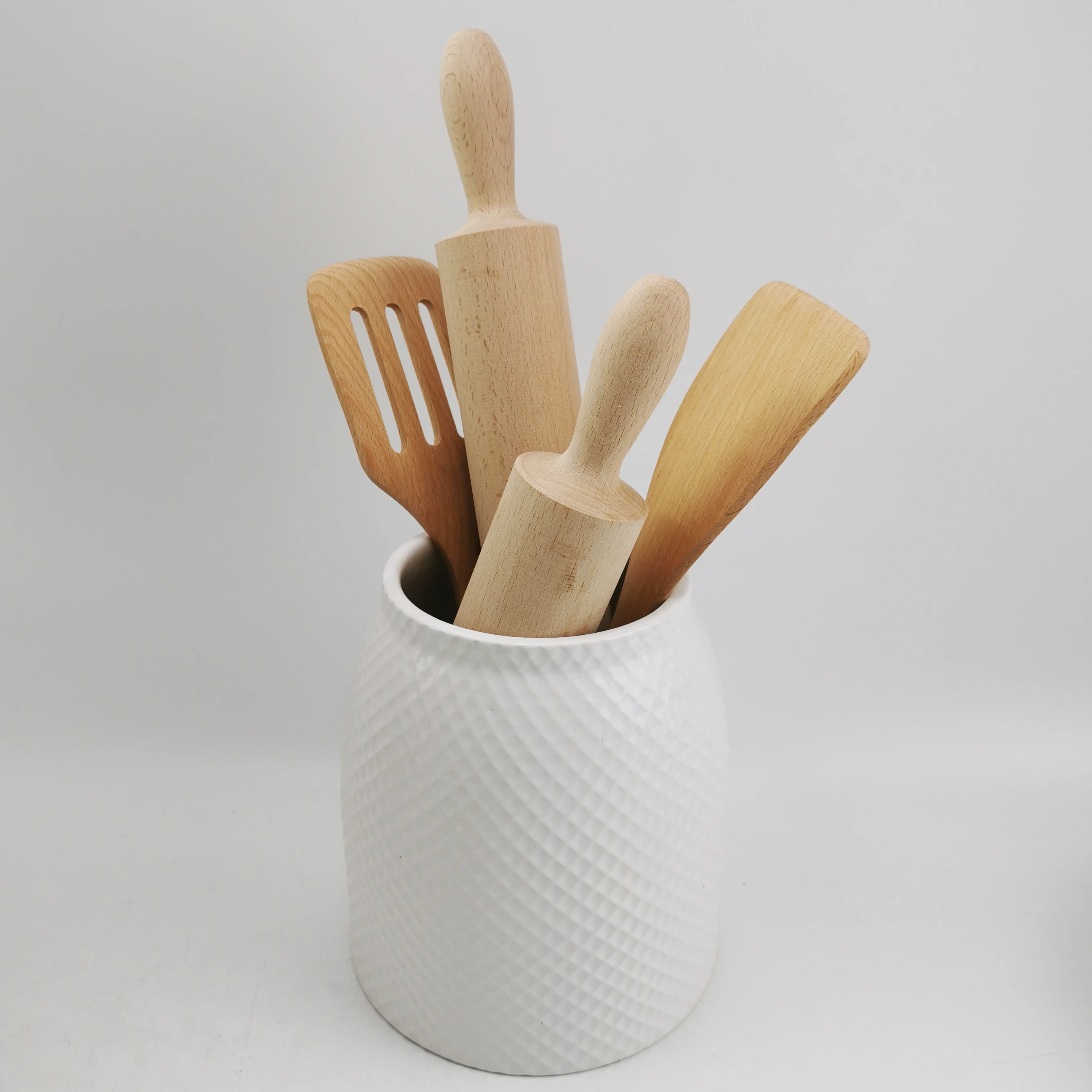 Eco-friendly ceramic kitchen utensil holder for sale
