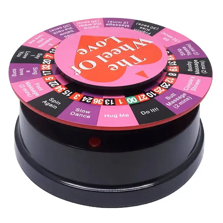 English Fun Mini Sex Game Electronic Roulette Wheel Sexy Turntable for Lovers Lover Games Toys Entertainment