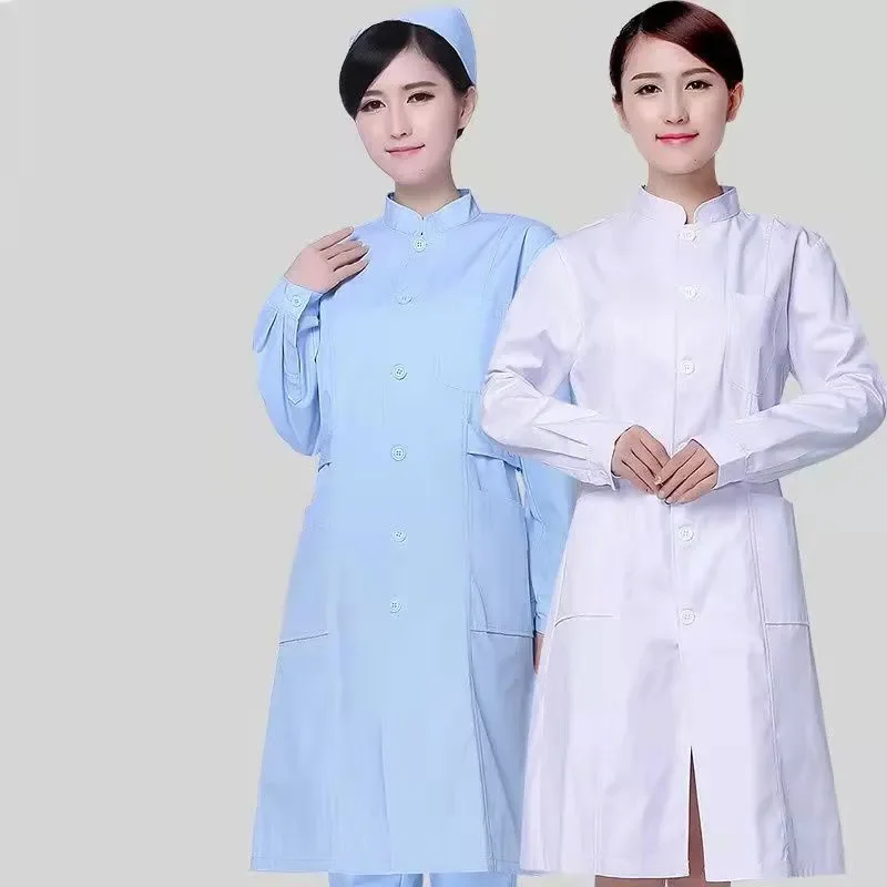 design navy private label scrub uniform coat fashionable nurse uniform white dress tunic women nursing uniform skirts