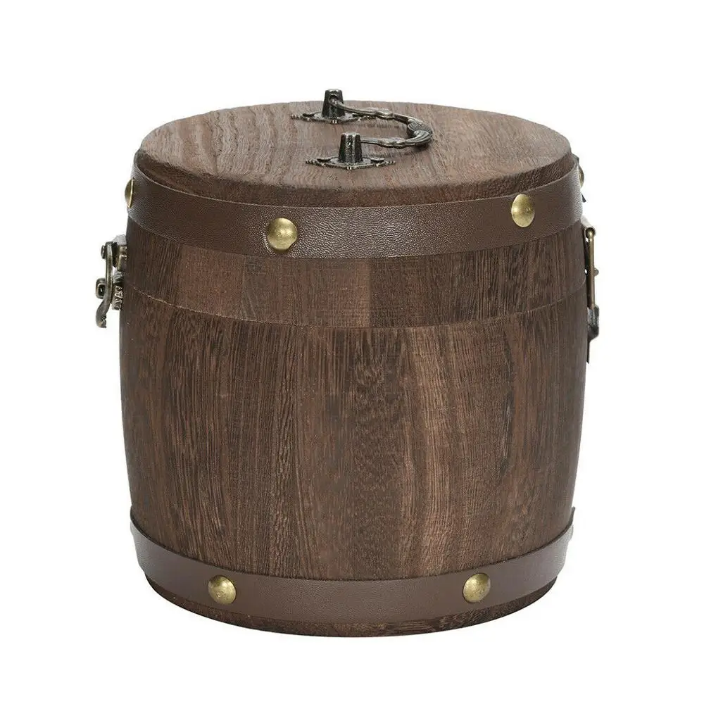 
 Деревянная баррель канистра хранения Caddy для чая лист муки кофе в зернах  