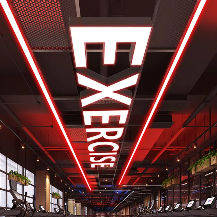 26 Letter LED hanging light Modern Pendant Lights For Gym In Store Signboard Letter decorative Pendant Lamp