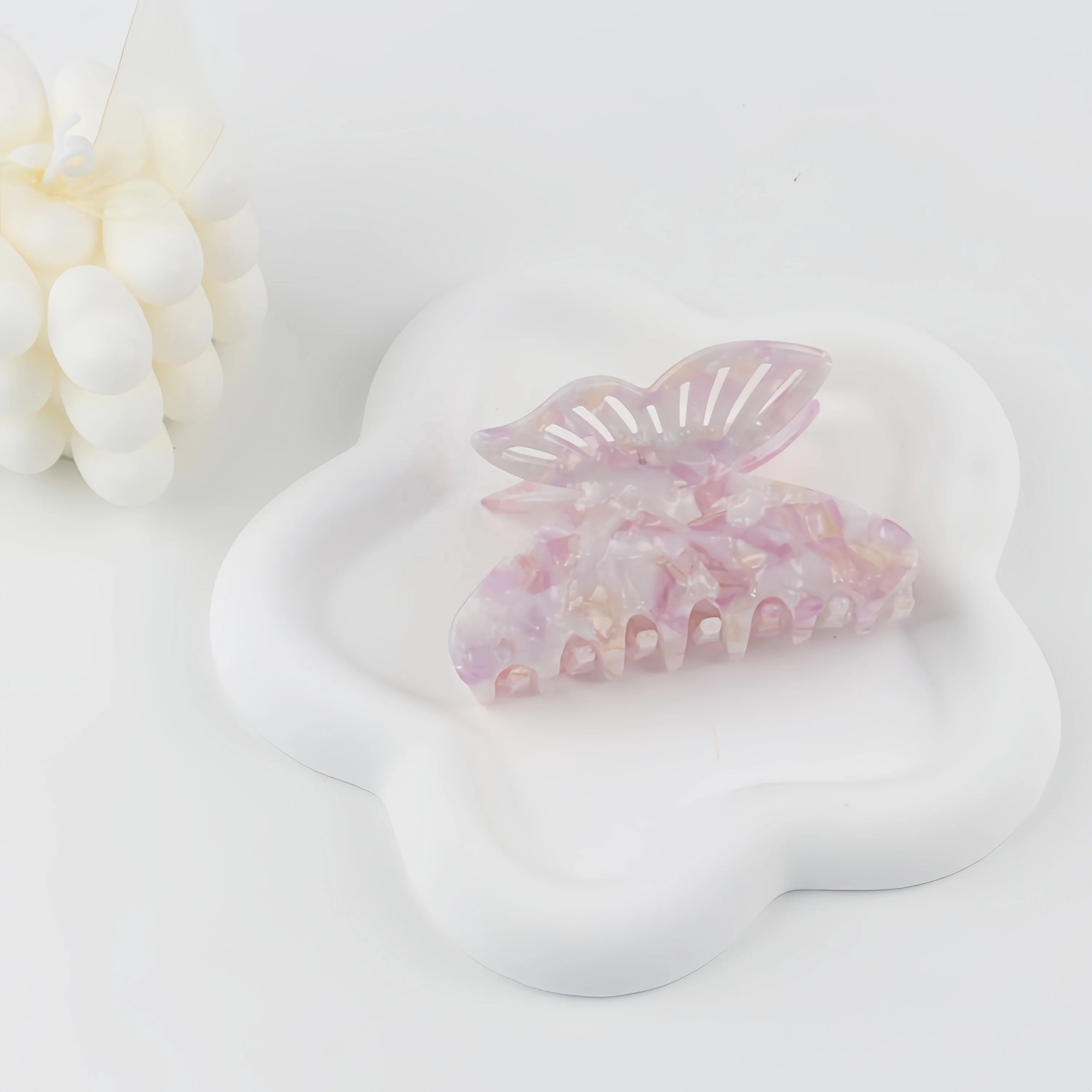 Wholesale Simple Japanese and Korean style New Butterfly Hair Claw clip Elegant Acetate Hair Accessories for Ladies Women Girls