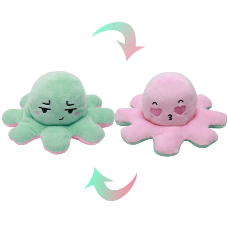 
Hot Selling Tik Tok Octopus Plush Toy With Many Expressions Soft Home Reversible Octopus Plush Toy 