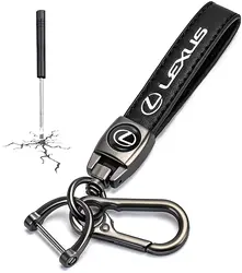 Car Accessory  Leather Car Keychain Replacement with Logo  Car Logo Keychain Key ring for Man and Woman