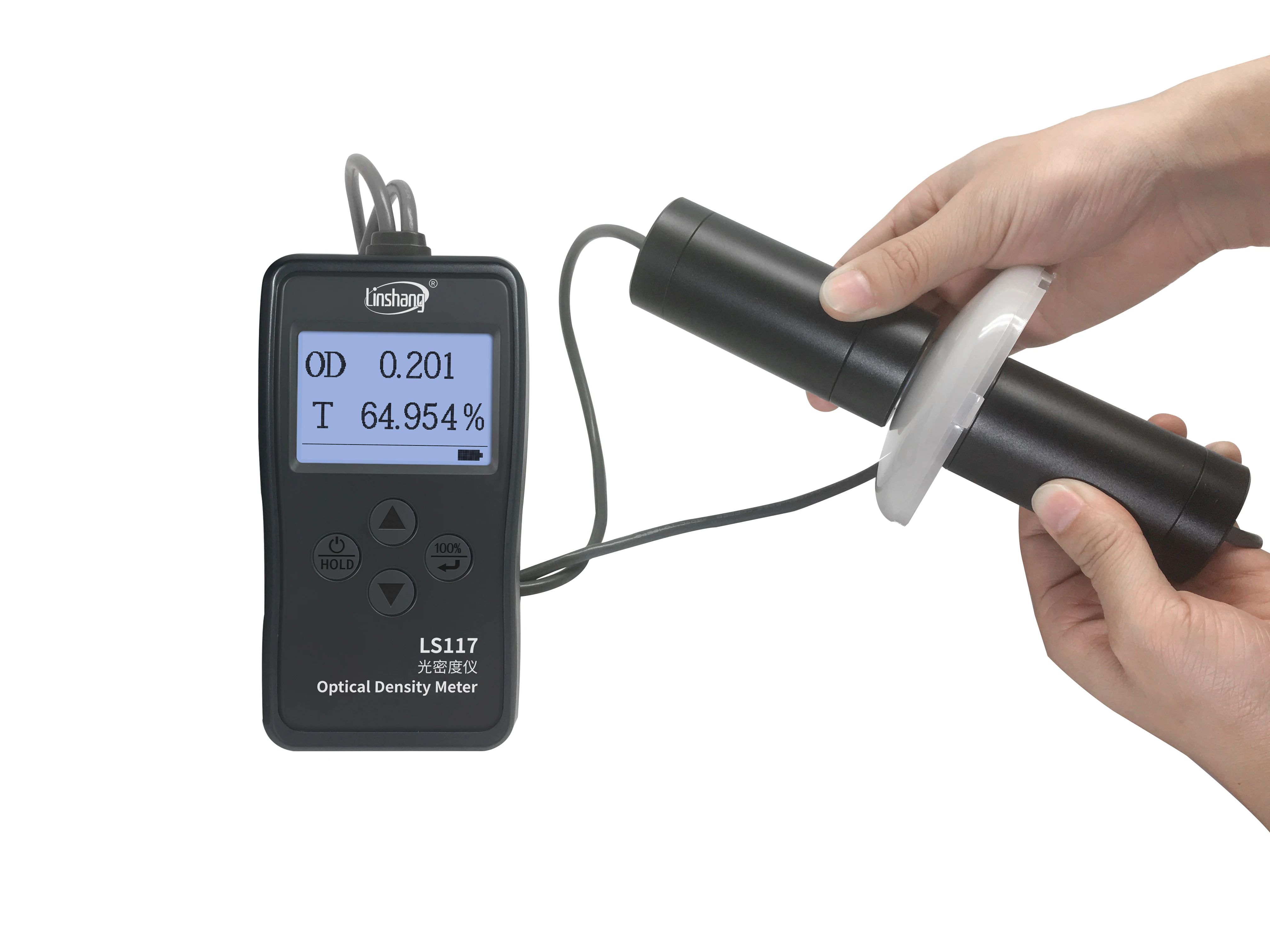 Linshang LS117 Optical Density Meter Test Dot Area Aluminum X-ray Film With OD Visible light Transmittance Replace X-rite 341C