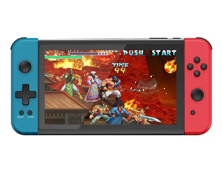 Top selling Powkiddy X70 7 inch Handheld Game Console Support Controller  Two Players For PS1 MD Retro Video Games Player TV Out