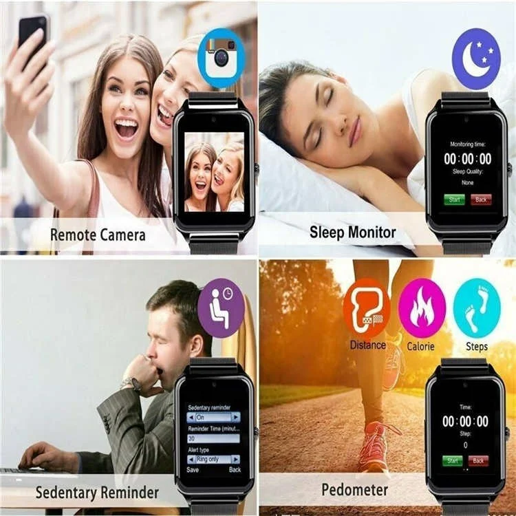 Aipker Z60 телефон с часами Bluetooth Вызов 2G GSM SIM TF карта камера Сенсорный экран монитор сердечного ритма умные часы/смарт часы