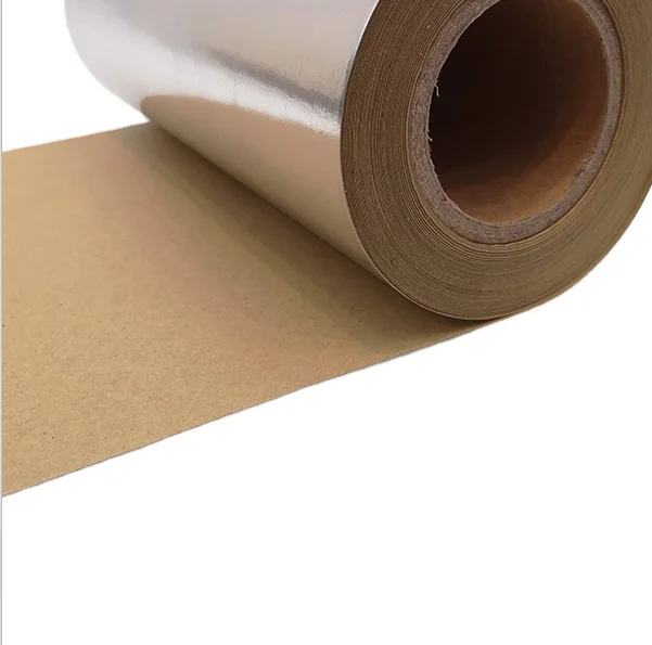 Customized Thickness MF MF White Brown Kraft Paper Laminated Aluminum Foil MPET For Making Bag