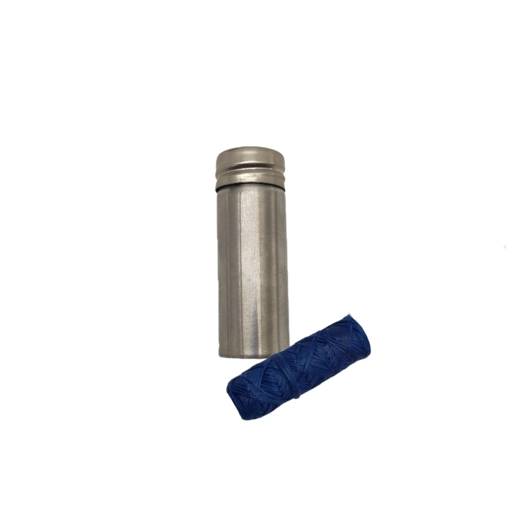Enhanced Dual Refill Set | Reusable Silver Steel Cylinder | 50 Meters Corn Dental Thread with Purifying Properties
