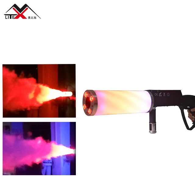 Best selling stage special effect equipment handhold LED co2 jet machine dj carbon dioxide gas gun blaster for ktv disco bar