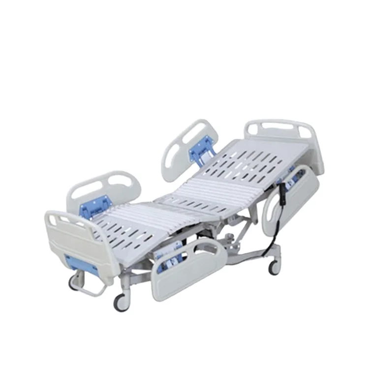 BT-AE011 ISO/CE 5 функции электрического больничной койке с большими поручнями интенсивной терапии ICU кровать АБС-пластик рельсы колеса матрацев в