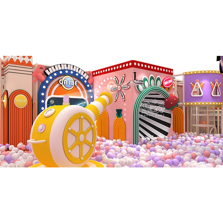 223 Sqm 4.5 M Height Commercial Forest Theme Indoor Playground Equipment Jungle Soft Play Area