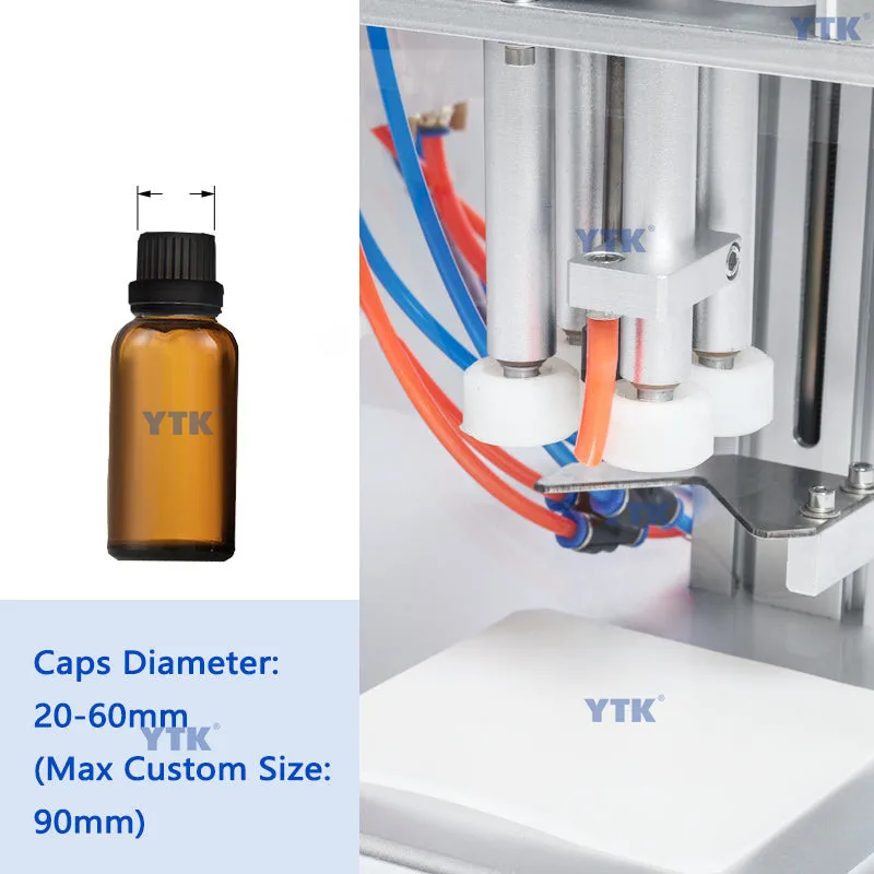 YASON Desktop Trigger Cap Capper Twist Sealing Plastic Glass Dropper Spout Pouch Bottle Capping Machine