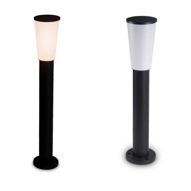 square aluminum 10W solar IP65 LED bollard light outdoor cube singleend for yard bollard garden light