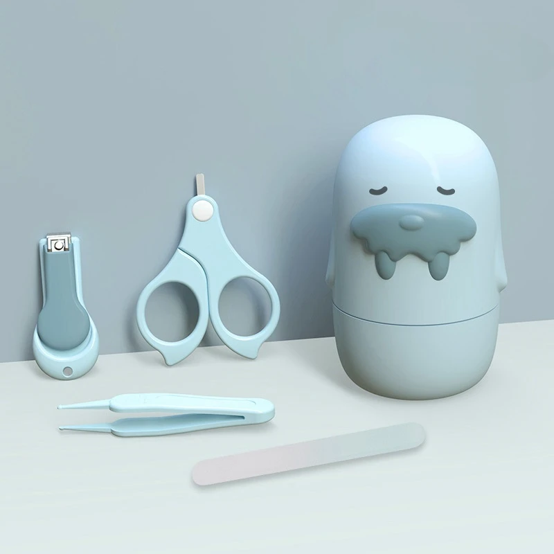 Manufacturer Nail Grooming Tool Baby Nail Clipper Manicure Kit 4pcs Baby Nail Care Set For New Born Toddler Kids