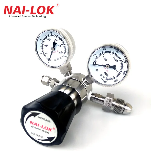Factory price adjustable nitrogen gas single stage pressure regulator for special gas pipeline