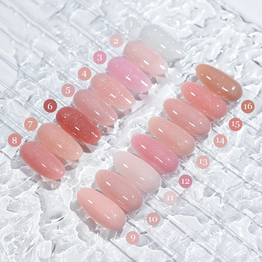 Best selling OEM Factory glitter rubber base rubber base gel nail polish