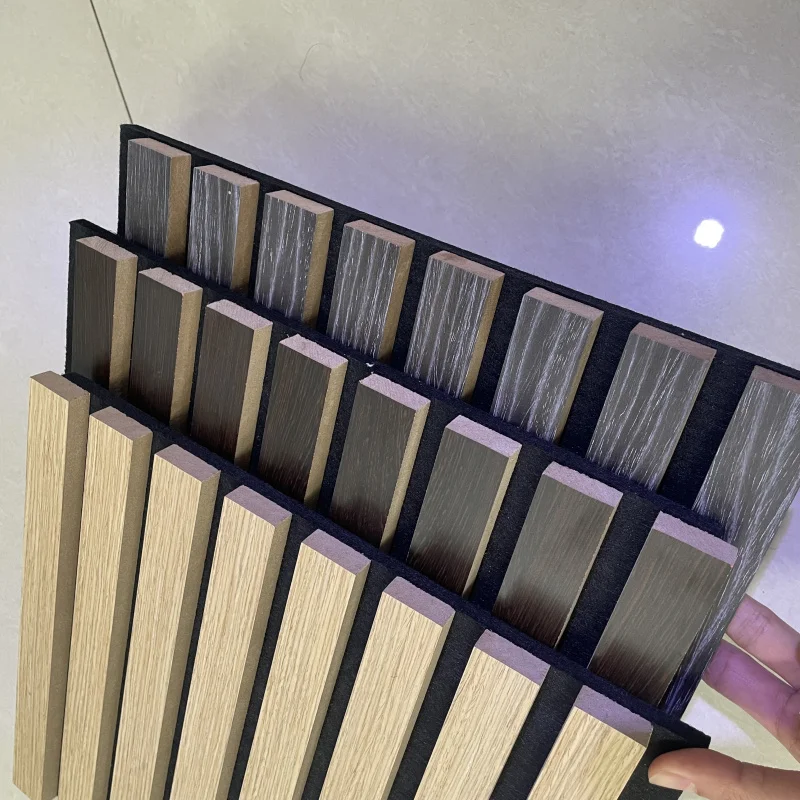 Wood Slat Sound proof MDF akupanel acoustic PET panel