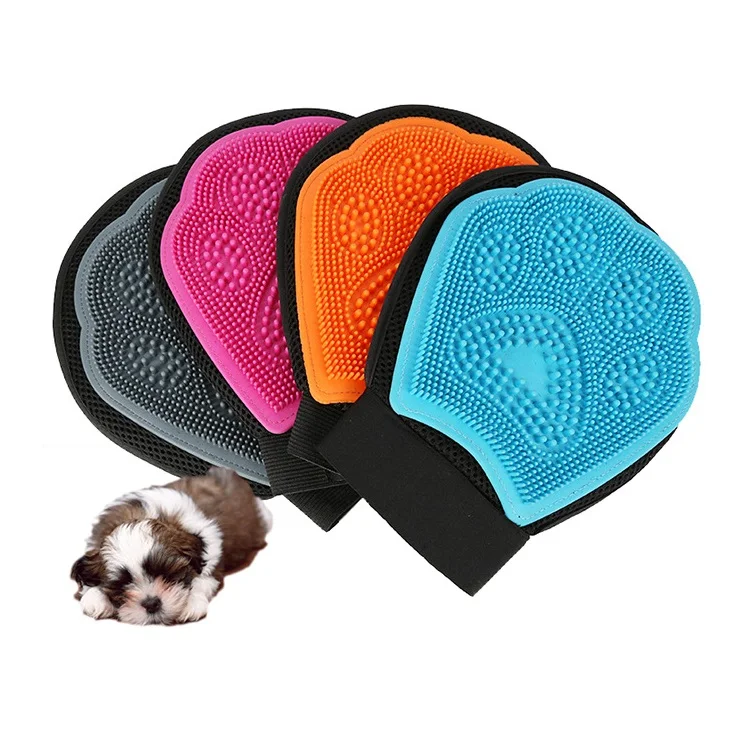 Amazon, Маленькие варежки для щенков из шерсти, щетка для мытья домашних животных, силиконовые перчатки для груминга собак
