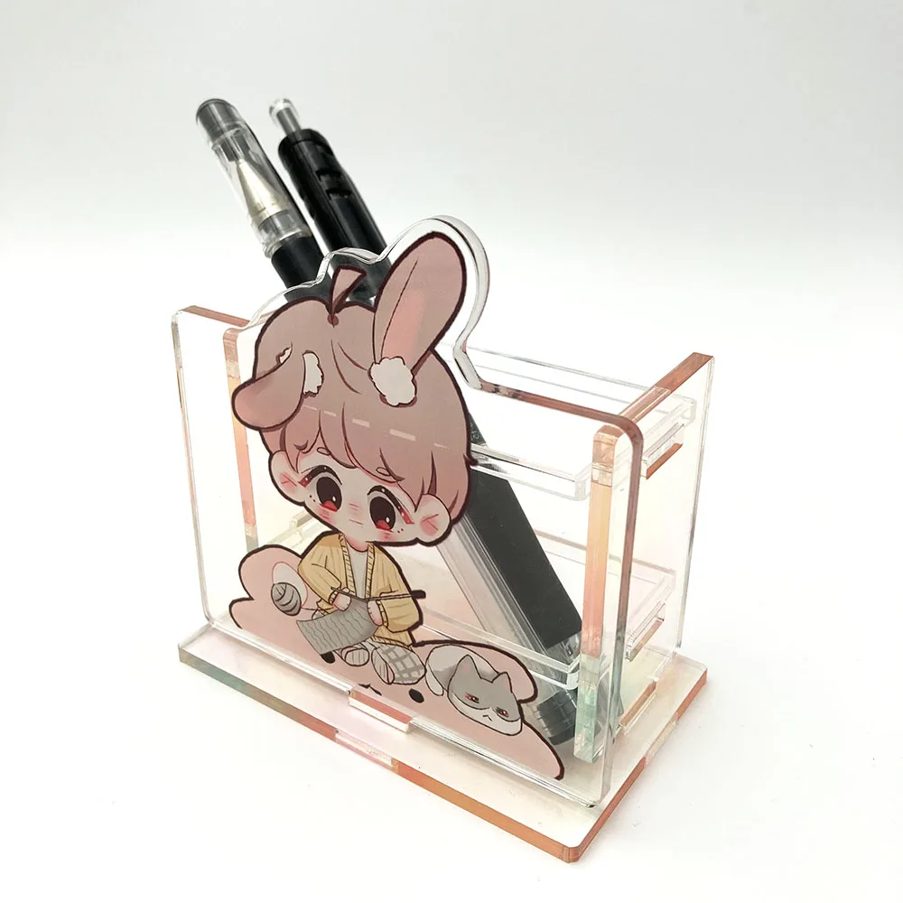 Private Custom Promotional Creative Design Acrylic Anime Combination Pen Holder
