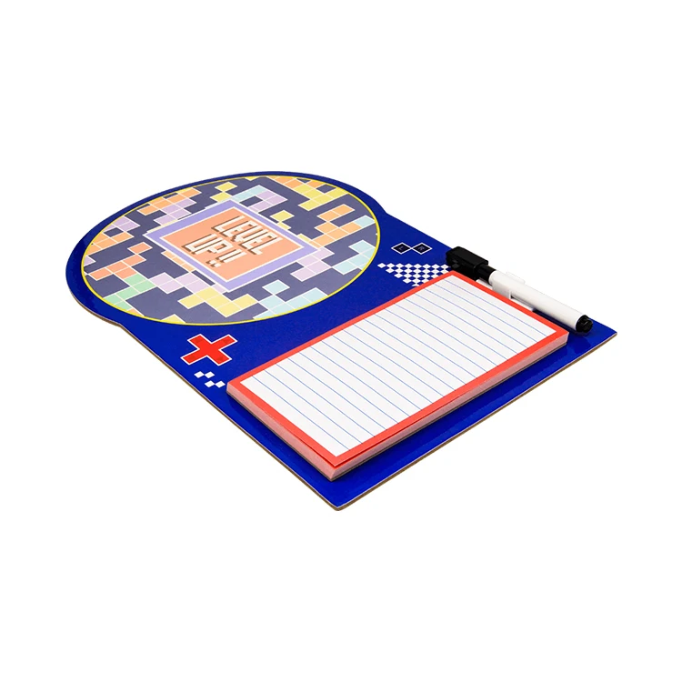 custom magnetic rewritable card board with notepad and whiteboard pen memo pad set with magnets