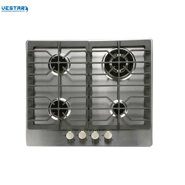 60cm 4 burners home appliance kitchen recessed black tempered glass gas stove cooker gas hob