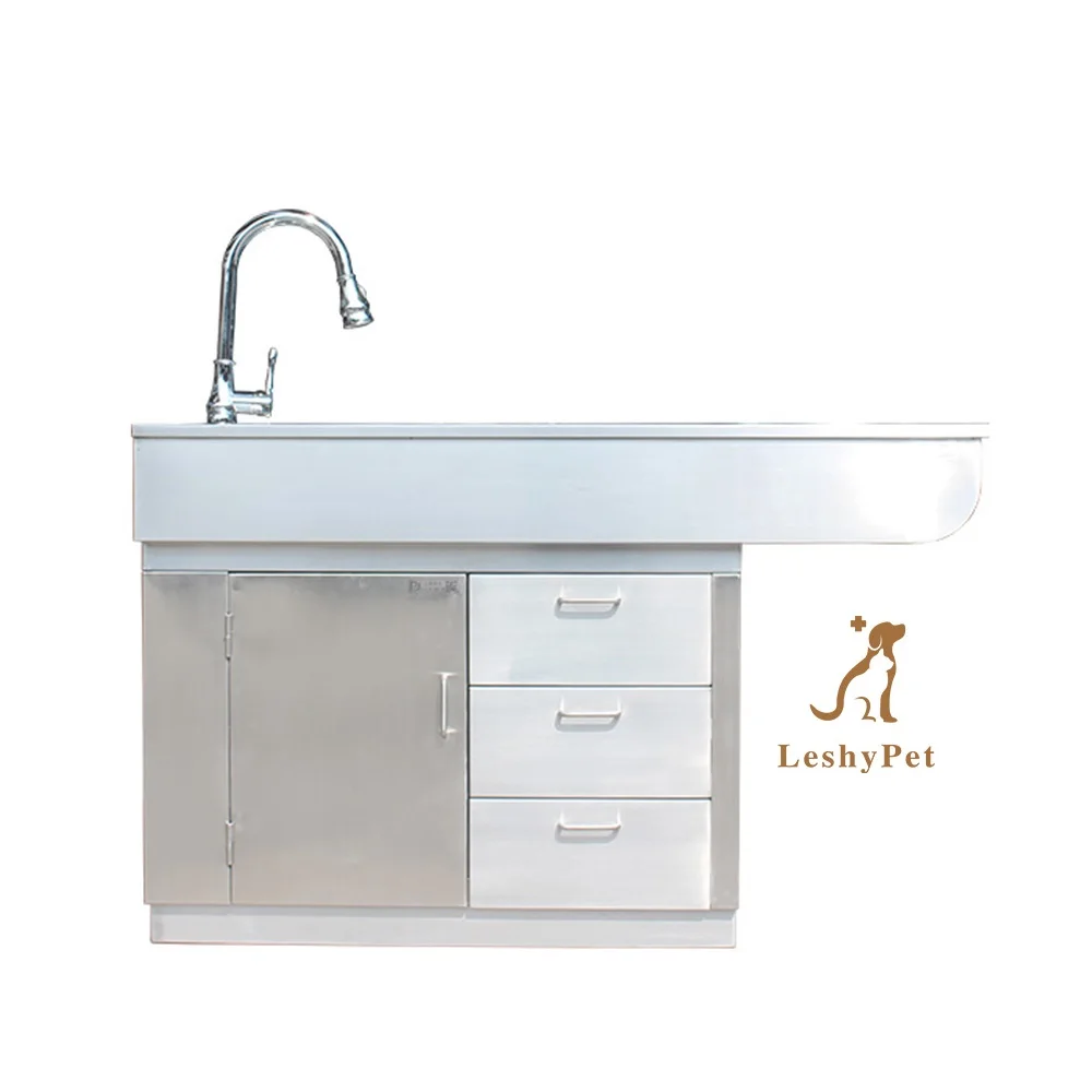 Leshypet High Quality Wood-based Material Veterinary Table Vet Treatment Table with Water Faucet