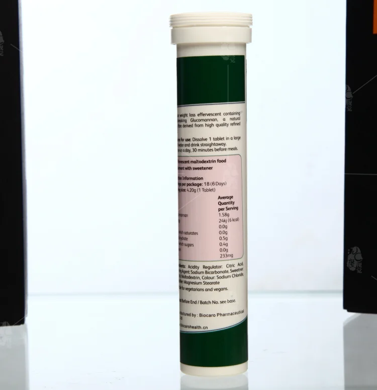 Best sell slimming Konjac glucomannan Slim-Fizz effervescent tablet