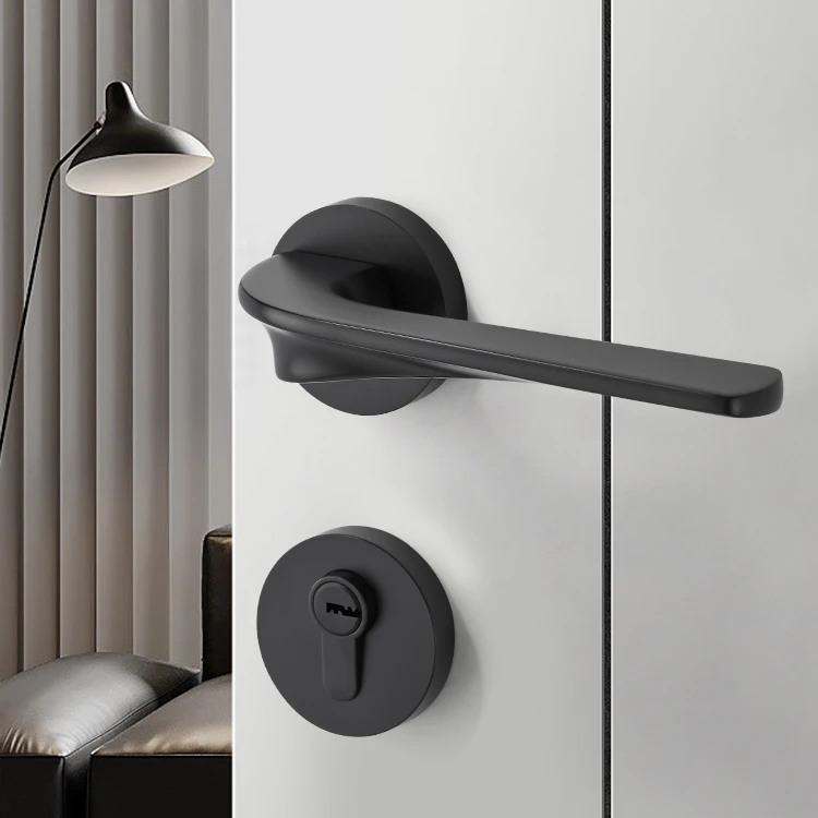 Modern fancy household interior door lock door handle  set for bedroom