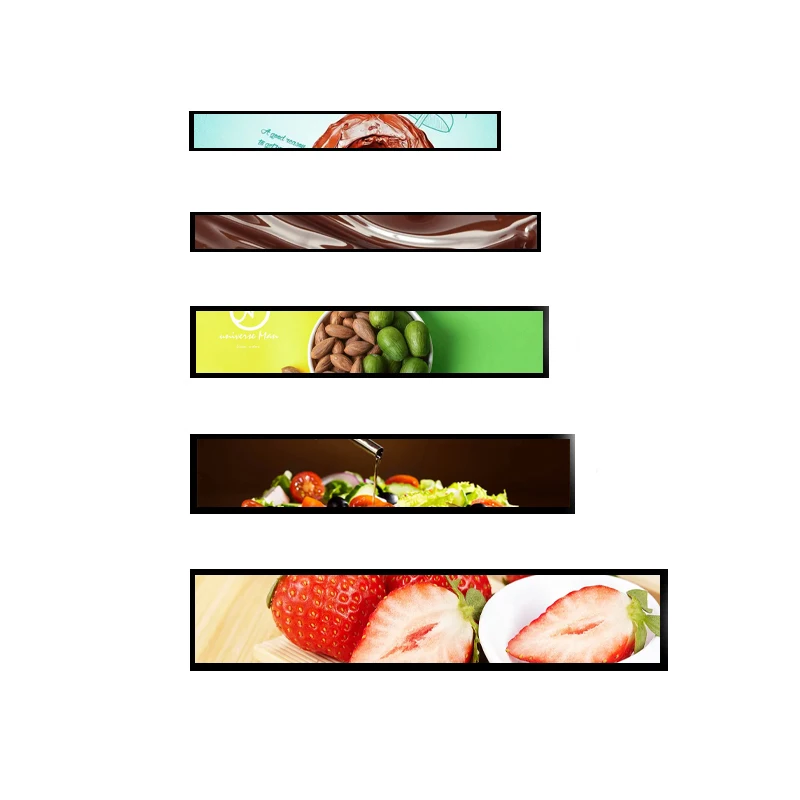 Tvision Customized wide stretched bar lcd display touch screen panel sign android display banner/bar display/bar screen