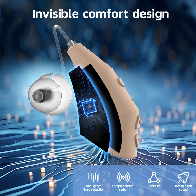 Medical RIC Invisible In Ear Deaf Hearing Loss Rechargeable Hearing Aids For Seniors
