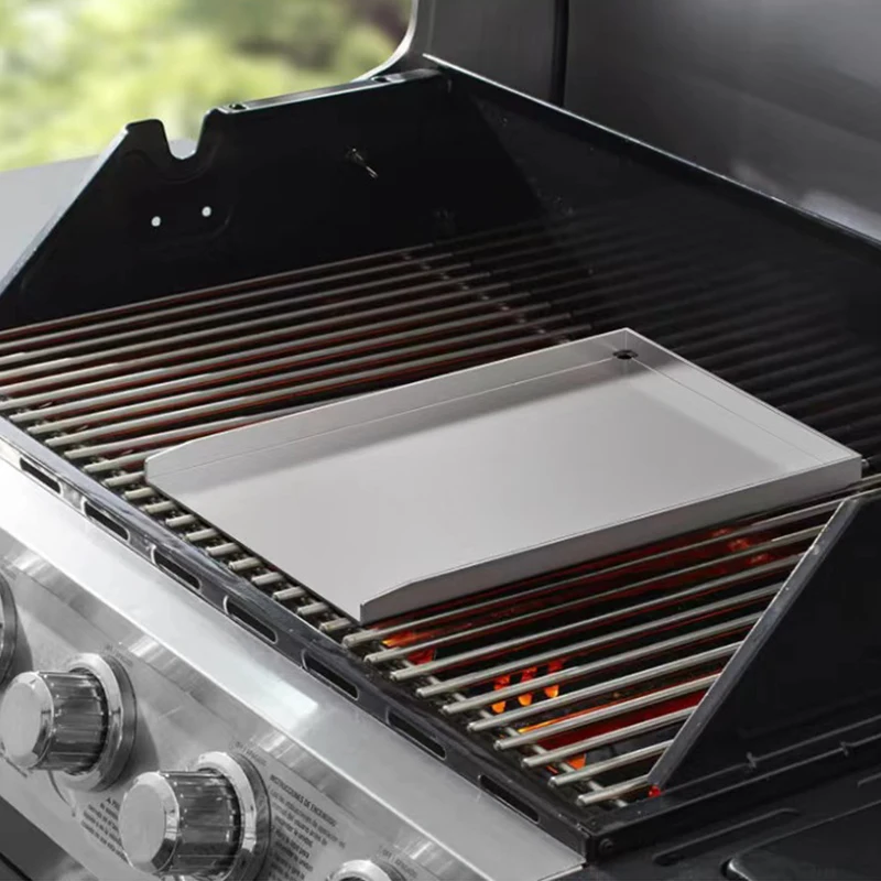 New design stainless steel grill pan can be customized right Angle food grade rectangular barbecue cooking pan