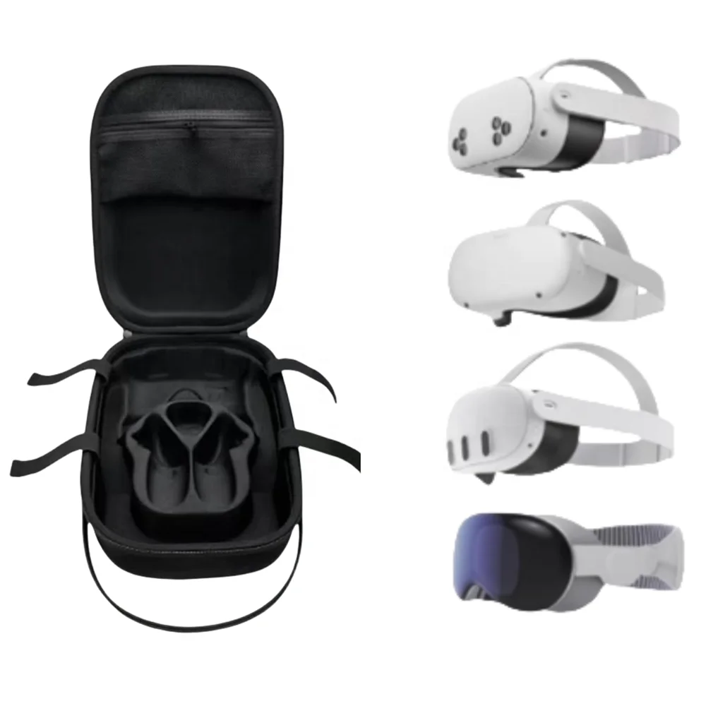Custom Portable Hard Travel Carrying Case for Meta Quest 3S/Quest 3/Quest 2/Vision Pro- Compatible with Elite Strap Storage bag