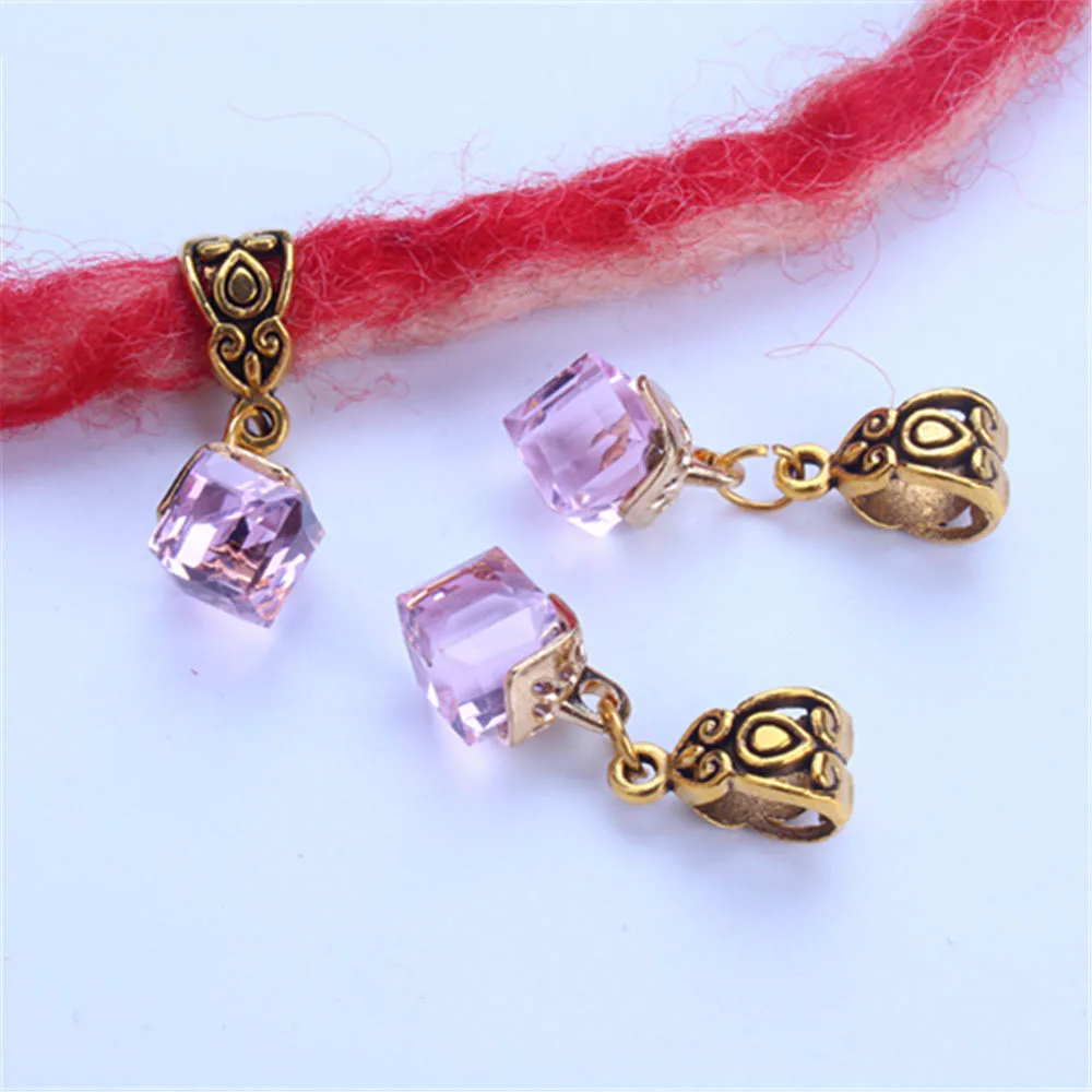 Jachon новые золотые украшения для волос подвеска витая коса кольца винтажный сплав весенний набор Бриллиантовая тиара Розовый кристалл кольцо