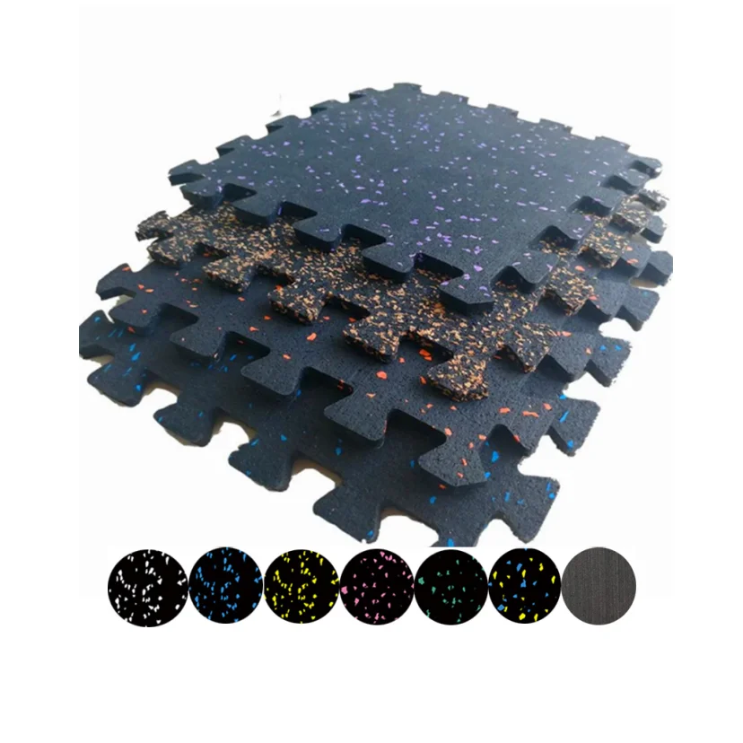 Anti-slip 20mm Thickness Interlocking Rubber Flooring For GYM Fitness Area