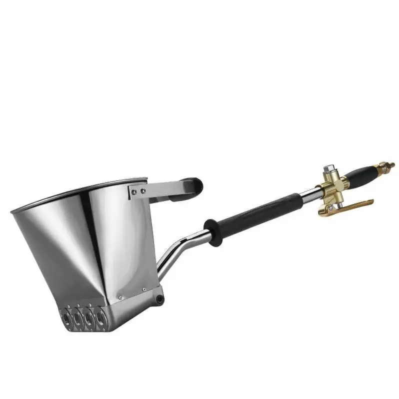 DAQI Stucco Sprayer Wall Plaster Sprayer Cement Mortar Spray Gun Hopper Tool,with Compressor Connection kit 4 Jet Pneumatic