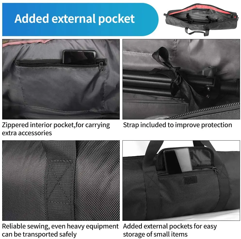 Heavy duty tripod carrying case bag with storage bag
