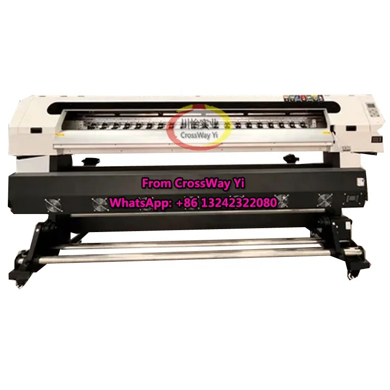 High Speed Dual Head Eco Solvent Printer Fast Banner Printing Machine 1.8m Two XP600 I3200 From CrossWay Yi