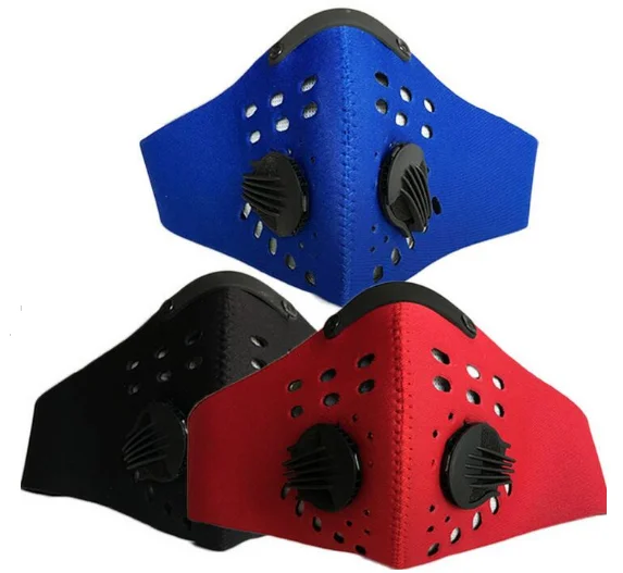 Custom PM2.5 Windproof Bike Cycling Mask Air Breathing Ear Loop Mesh Cycling Mouth Mask Face Mask