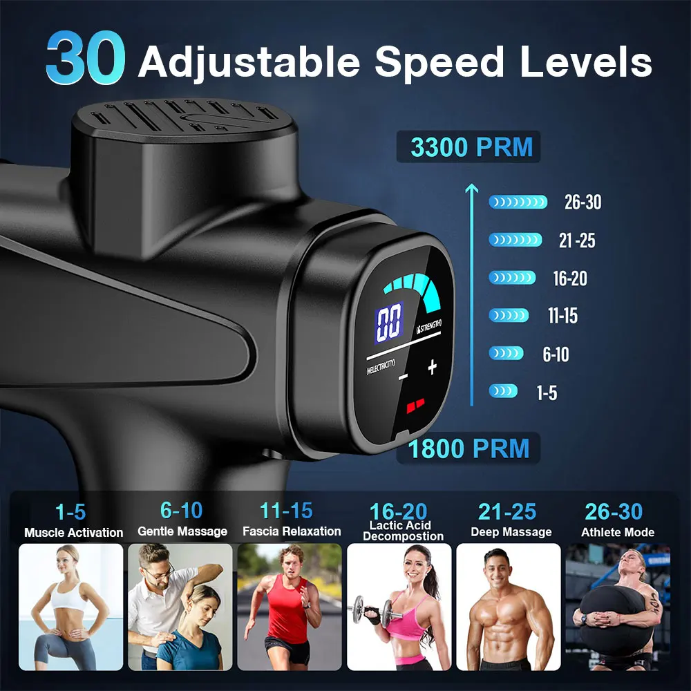 M0541 2024 New Arrival High Qualified Fast Shipping Amplitude portable mini massage gun with 10 speeds and type-C Manufacturer