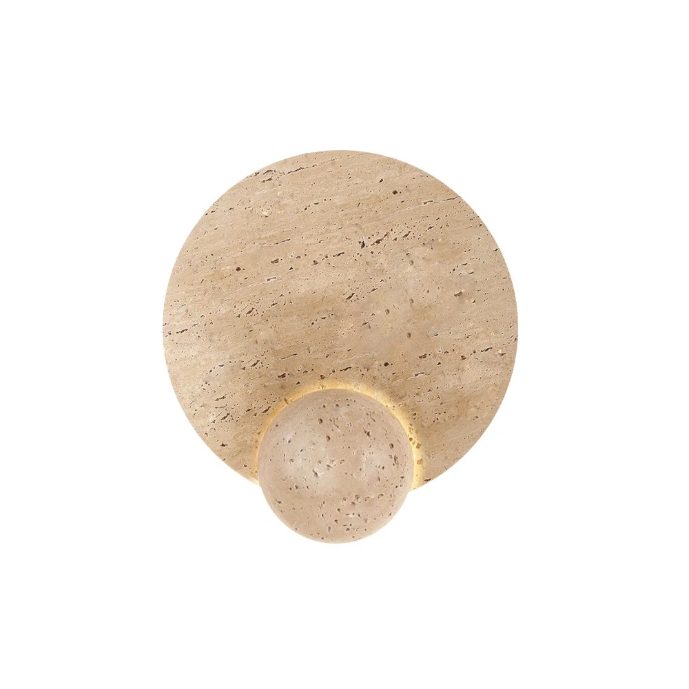 Custom Travertine Decorative Wall Lamp Beige Travertine Wall Lamp for Bedroom Living Room Dining Room