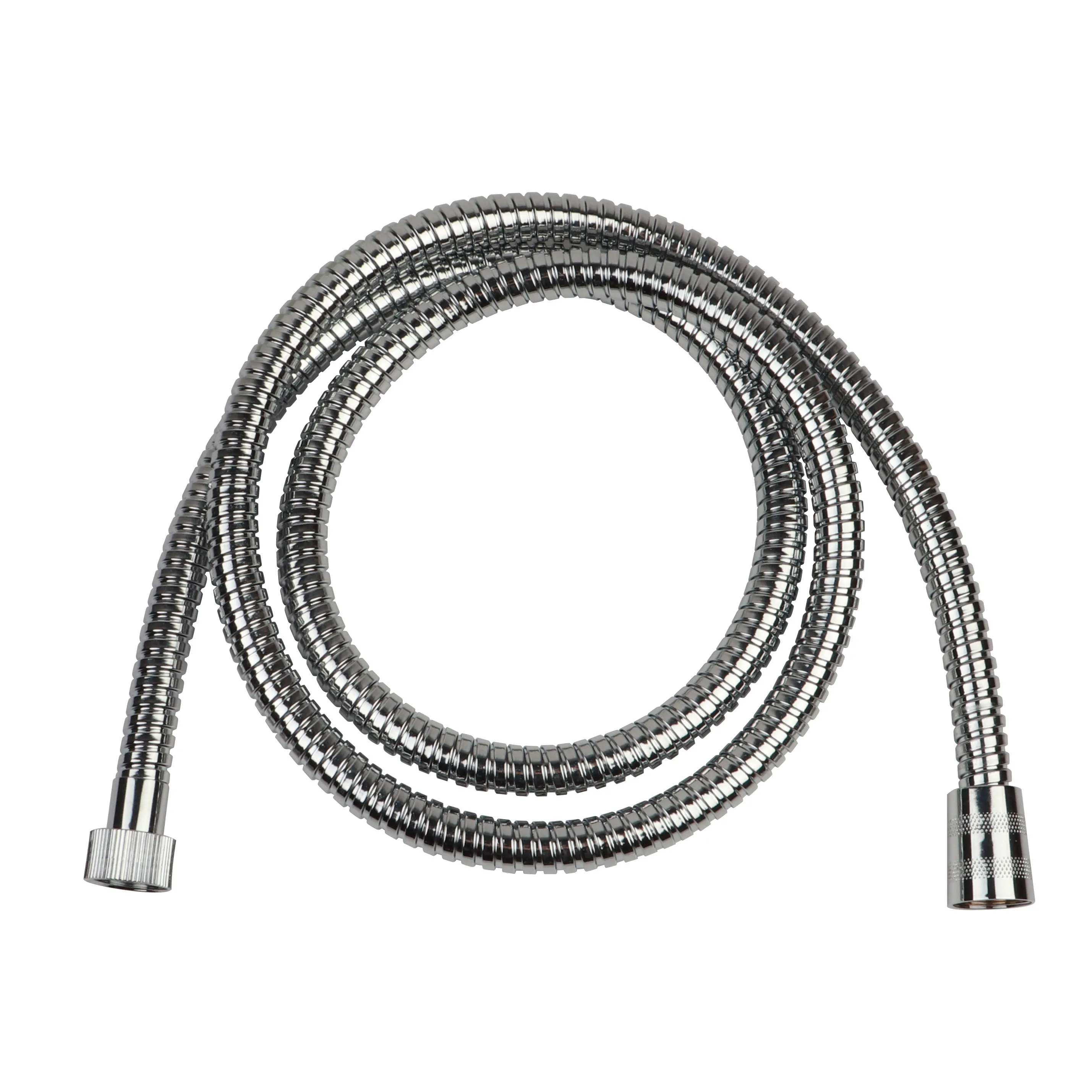 120cm Superior Chrome Finished High Pressure Stainless Steel  S.S. Double Lock Anti-Twist Shower Hose faucet in shower