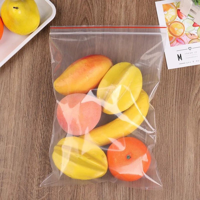 Wholesale Multi Stock Sizes Transparent Poly Reclosable Zip Bags,Custom Logo Clear Resealable Lock Seal Zipper Bags