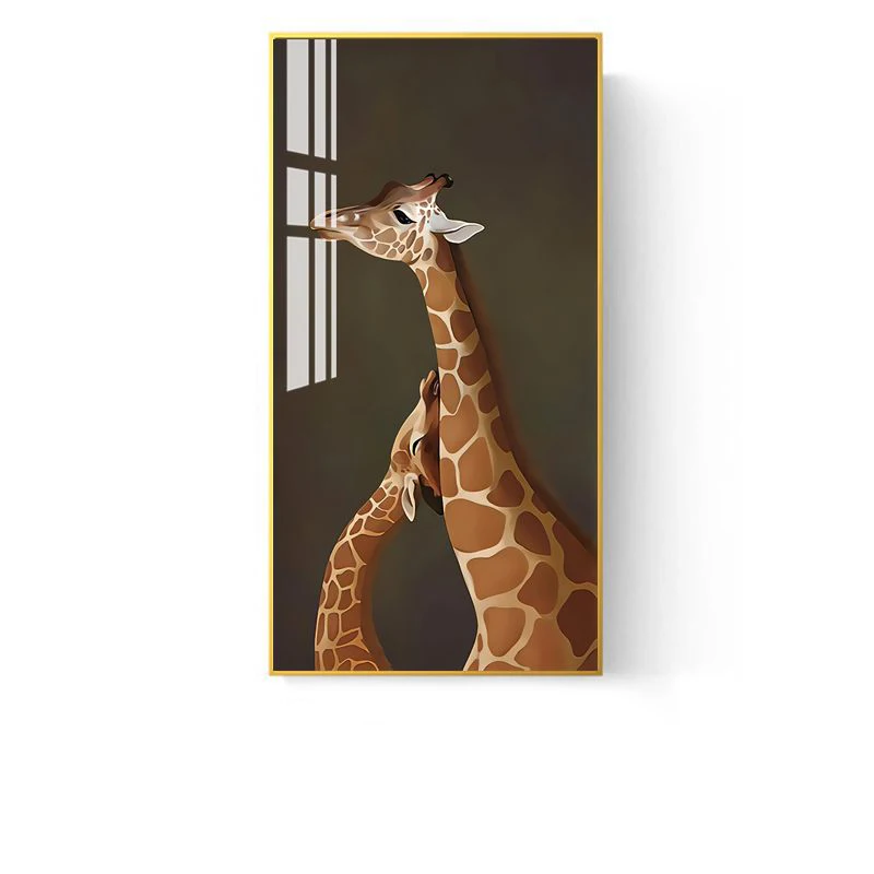 Wholesale Cute deer Crystal Porcelain Painting living room wall decora Bedside painting Decorative Picture