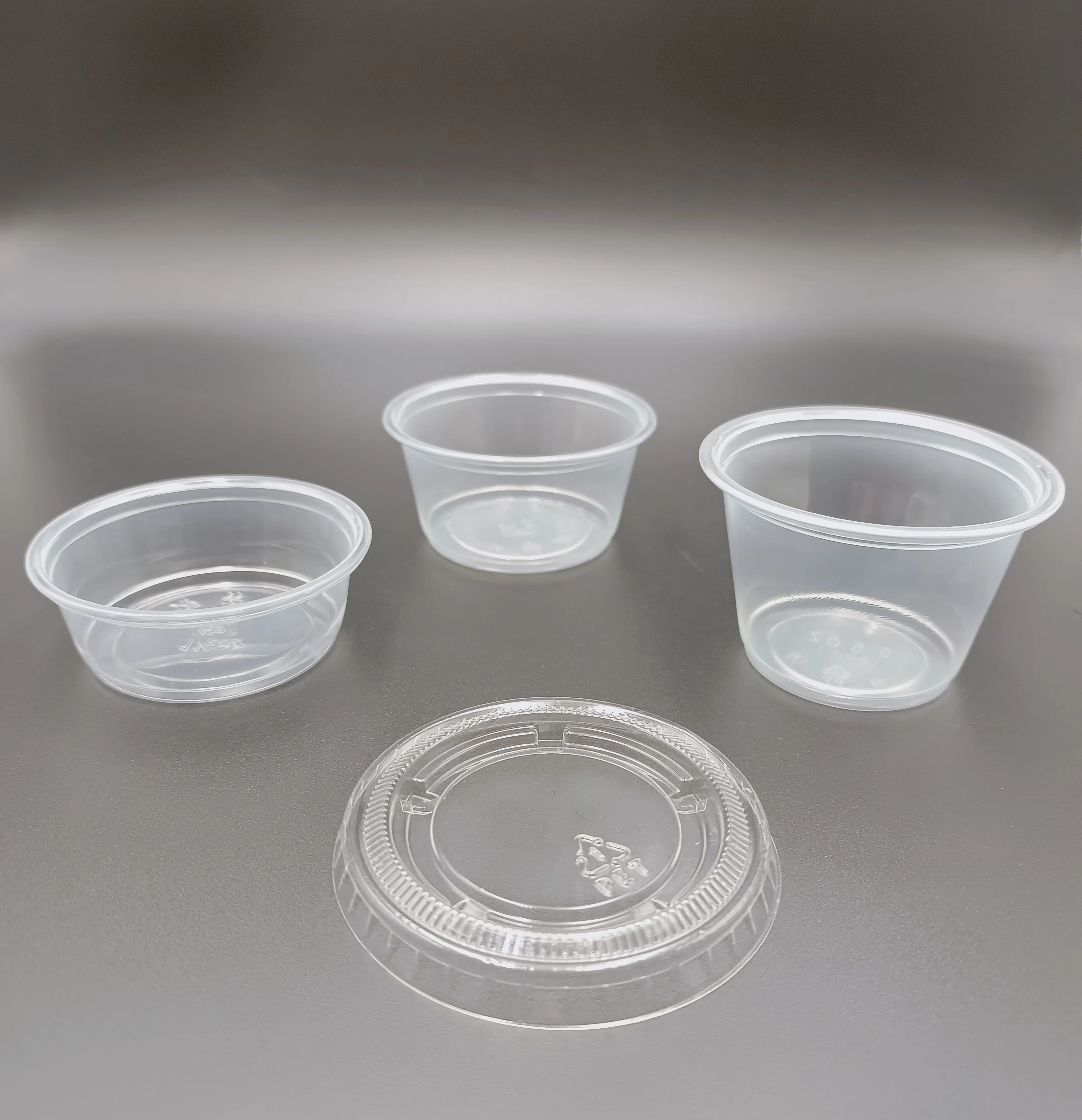 0.75oz 1oz 2oz 3.25oz 4oz 5.5oz disposable condiment pudding plastic small containers portion sauce cup with lids
